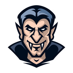 vampire logo ghoul bloodsucker sport mascot Vector Image