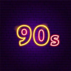 80s sign neon label Royalty Free Vector Image - VectorStock