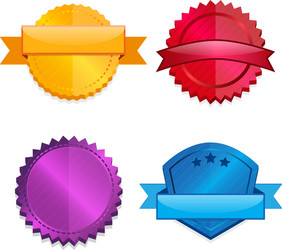 Blank template badges vector