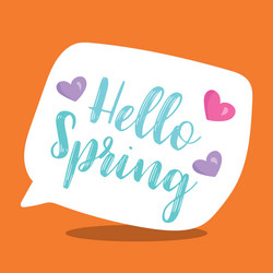 spring monster hello blue 09 vector image