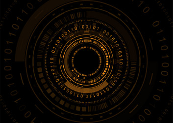 tech abstract background with ui circular elements vector image