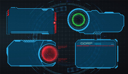 hud ui gui futuristic user interface screen vector image