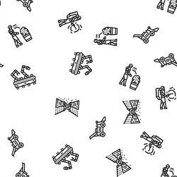 robot harvests automation seamless pattern vector image