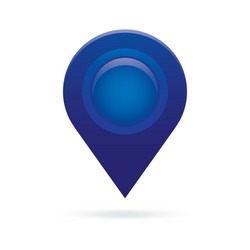 blue map pointer icon marker gps location flag vector image