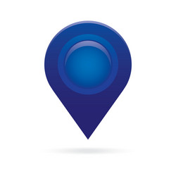 blue map pointer icon marker gps location flag vector