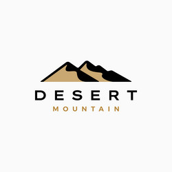 desert mountain logo icon Vector Image