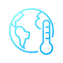 Global warming pixel perfect gradient linear icon vector