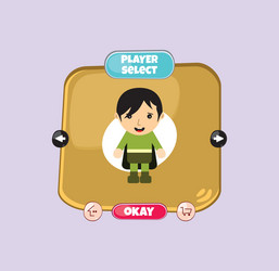 Hero character option game assets element vector