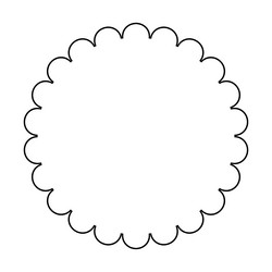 circle frame round border design shape icon vector image