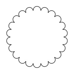 circle frame round border design shape icon vector