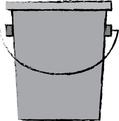empty bucket icon simple container element vector image