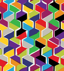 seamless pattern with hexagonal woven shapes vector image