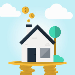 Real estate cashflow assets in flat design concept vector