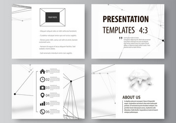 Set of business templates for presentation slides vector