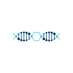 dna honeycomb helix hexagon logo icon vector