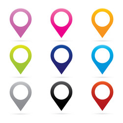 GPS Pointer Icons - Map Markers vector image