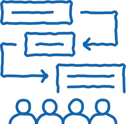 replacement components algorithm doodle icon vector image