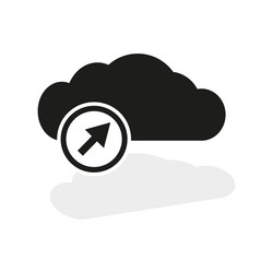 click cloud computing arrow cursor vector image