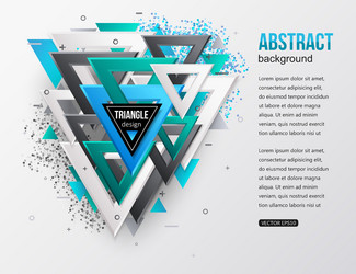 Dynamic Multicolor 3D Triangle Background vector image