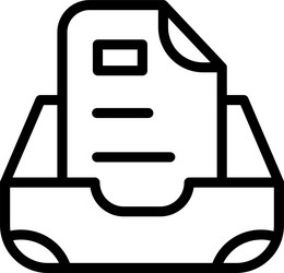 inbox linear style icon design vector image