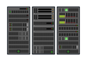 set of computer server vector image