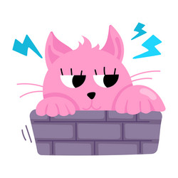 angry cat vector