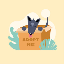 Adopt Me Cute Dog Sign Stock Vector (Royalty Free) 71763850