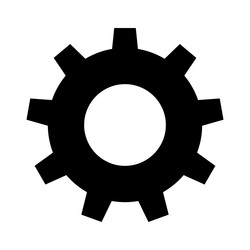 Gear silhouette icon or system composition vector