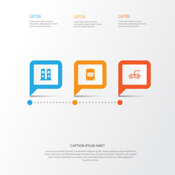 hardware icons set collection of cpu joystick vector image