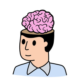 Man with open mind concept of knowledge vector