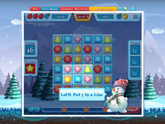 merry christmas gui - put 3 in line for computer vector image