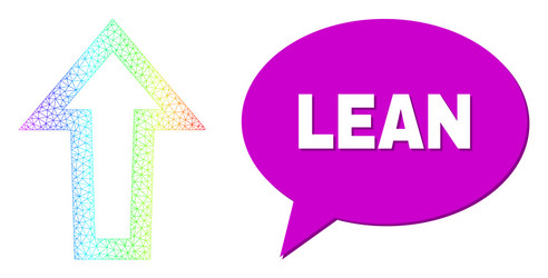 spectrum net gradient arrow up icon and lean vector image