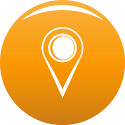 location mark icon orange vector