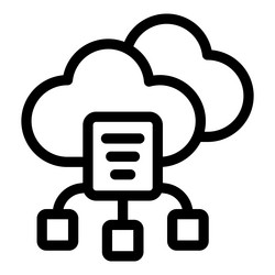 cloud computing data storage sharing icon symbol vector image