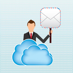 cloud computing design vector image