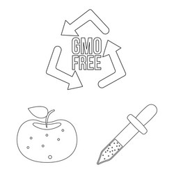 isolated object of and icon set s vector image
