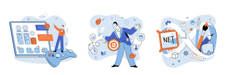 web 3 blockchain technology ensures transparency vector image