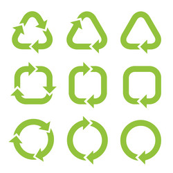 Circular Refresh & Cycle Arrows Icon Set vector image