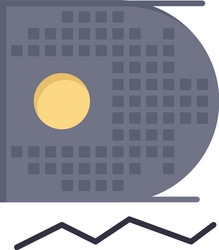 Data science mining flat color icon vector