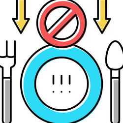 Loss of appetite hepatitis color icon vector