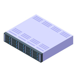 server unit processing big data for cloud vector image