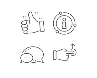 drag drop gesture line icon slide arrow sign vector image