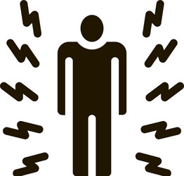 Whole body pain icon glyph vector