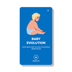 Newborn growth and development process Royalty Free Vector