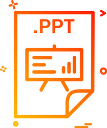 ppt application download file files format icon vector image