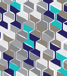 seamless pattern with hexagonal woven shapes vector image