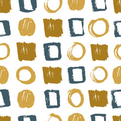 abstract pattern with circles and squares vector image