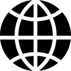 simple world globe icon vector