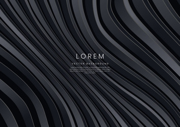 abstract wave curved lines pattern on dark vector image