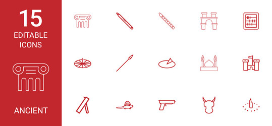 Ancient icons Royalty Free Vector Image - VectorStock